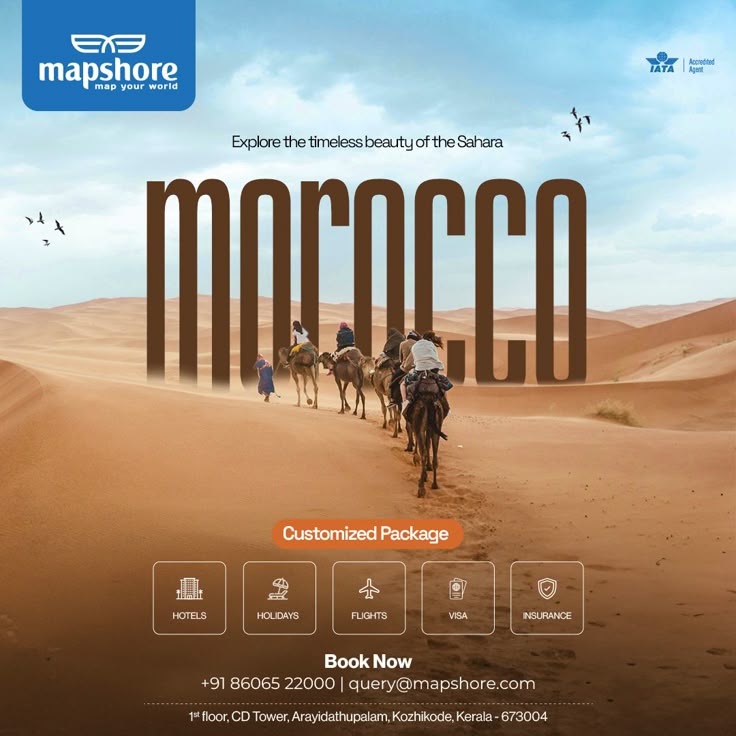 Morocco Travel Social Media Poster for Travel Package
